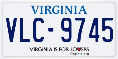 VA license plate VLC9745