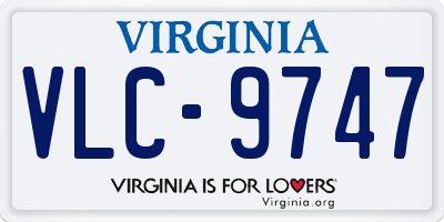VA license plate VLC9747