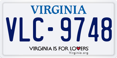VA license plate VLC9748