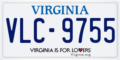 VA license plate VLC9755
