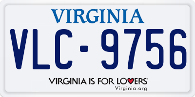VA license plate VLC9756