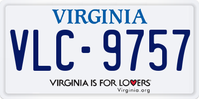 VA license plate VLC9757