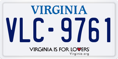 VA license plate VLC9761
