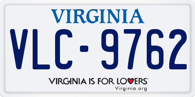 VA license plate VLC9762