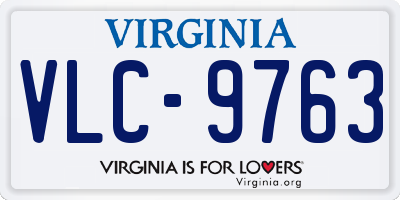 VA license plate VLC9763