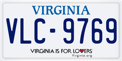 VA license plate VLC9769