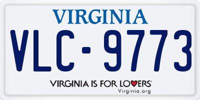 VA license plate VLC9773