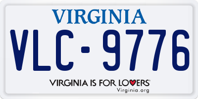 VA license plate VLC9776