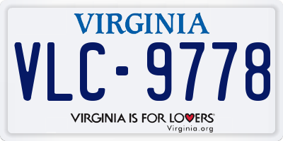 VA license plate VLC9778