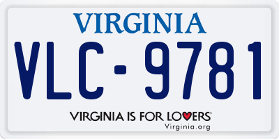 VA license plate VLC9781
