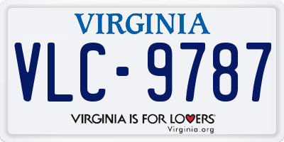 VA license plate VLC9787
