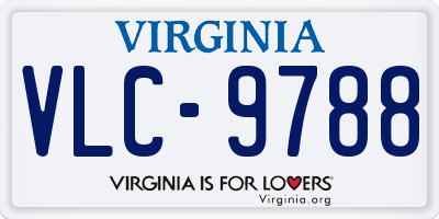 VA license plate VLC9788