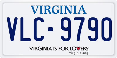 VA license plate VLC9790