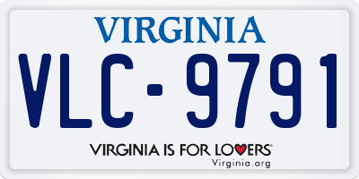 VA license plate VLC9791