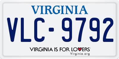 VA license plate VLC9792