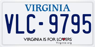 VA license plate VLC9795