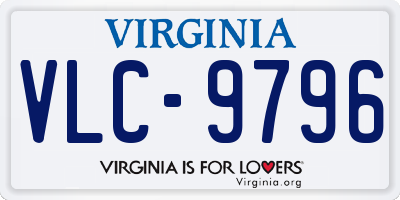 VA license plate VLC9796