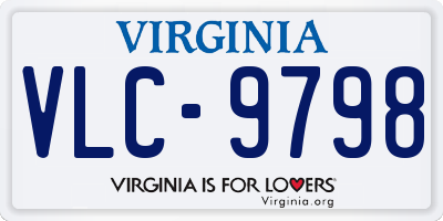 VA license plate VLC9798