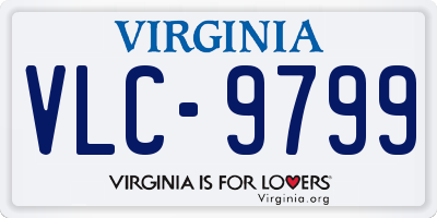 VA license plate VLC9799