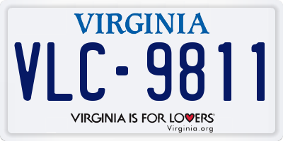 VA license plate VLC9811