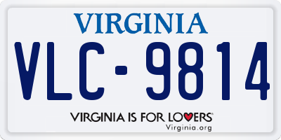 VA license plate VLC9814