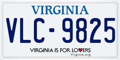 VA license plate VLC9825