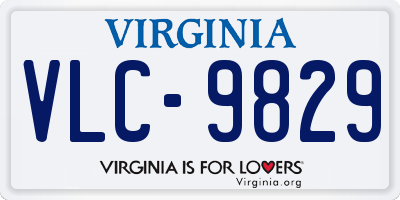 VA license plate VLC9829