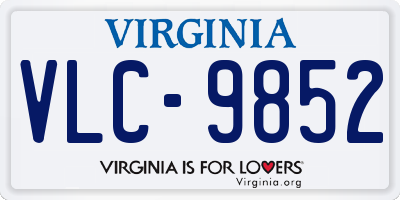 VA license plate VLC9852