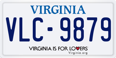 VA license plate VLC9879
