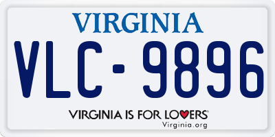 VA license plate VLC9896