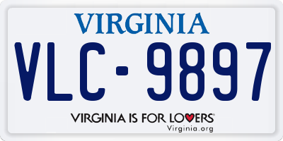 VA license plate VLC9897
