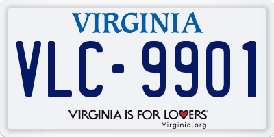 VA license plate VLC9901