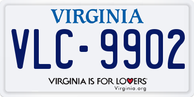 VA license plate VLC9902