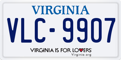 VA license plate VLC9907