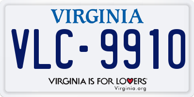 VA license plate VLC9910