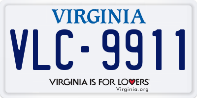 VA license plate VLC9911