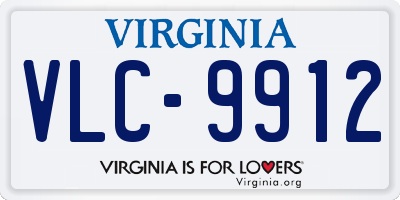 VA license plate VLC9912