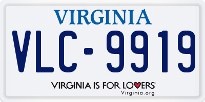 VA license plate VLC9919