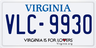 VA license plate VLC9930