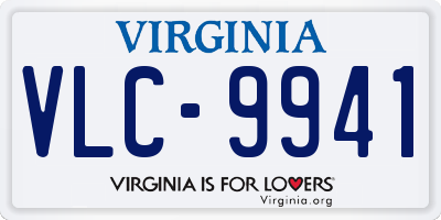 VA license plate VLC9941