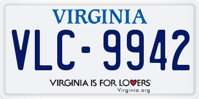 VA license plate VLC9942