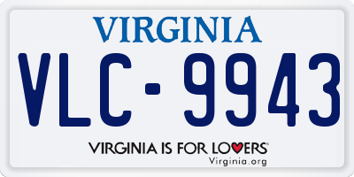 VA license plate VLC9943