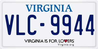 VA license plate VLC9944