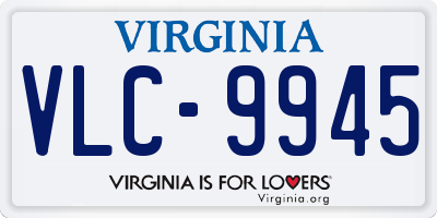 VA license plate VLC9945