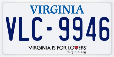 VA license plate VLC9946
