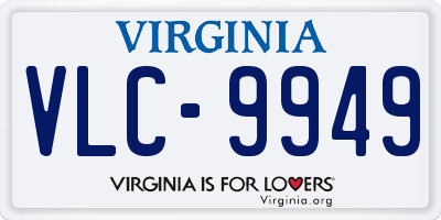 VA license plate VLC9949