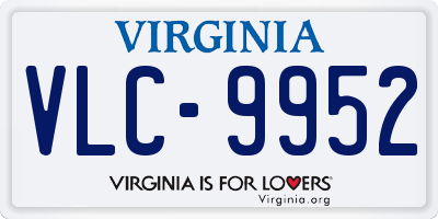 VA license plate VLC9952