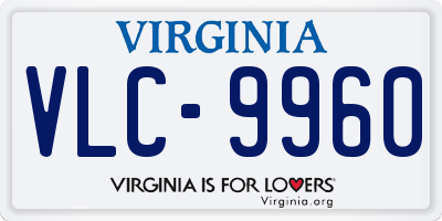 VA license plate VLC9960