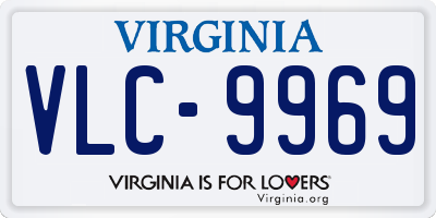 VA license plate VLC9969