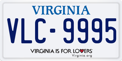 VA license plate VLC9995
